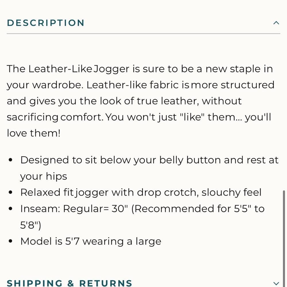 Spanx Faux Leather Joggers Black - Picture 4 of 10